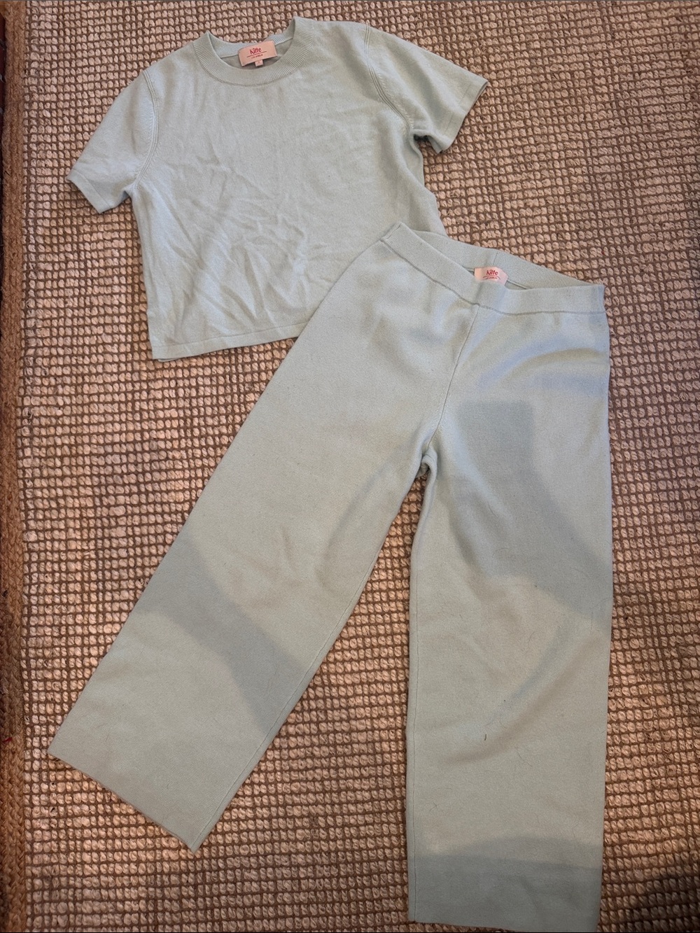 Kilte Los Angeles Pale Blue Cashmere Knit Lounge Set